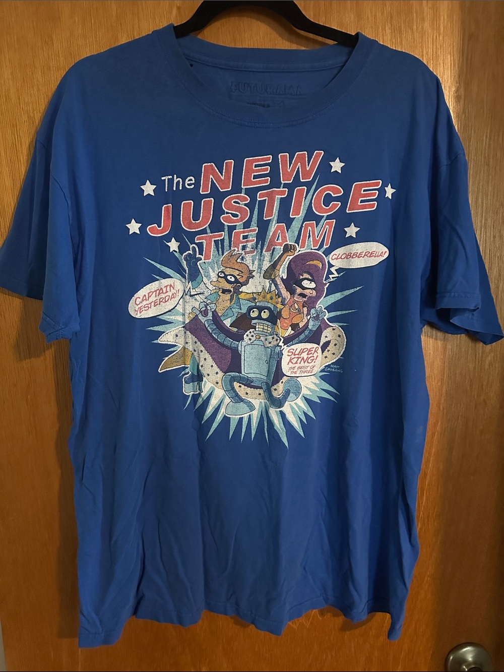 The New Justice Team Graphic Tee - Blue